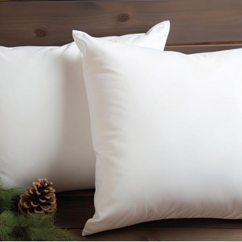 Sale Active 20x20 Inch Soft Conjugated Fiber Cushion - White Decorative Cushion for Sofa, Bed, Office 